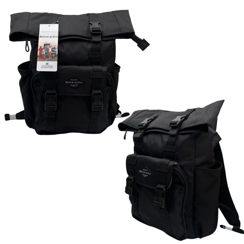 Sherpani Sedona Men's Women's Travel Backpack Fits 15in Laptop RFID Raven Black